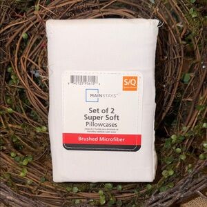 Mainstays White Super Soft Pillowcases Set of 2